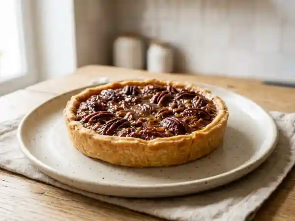 Tarte pécan fondante au sirop d'érable - Photo de présentation