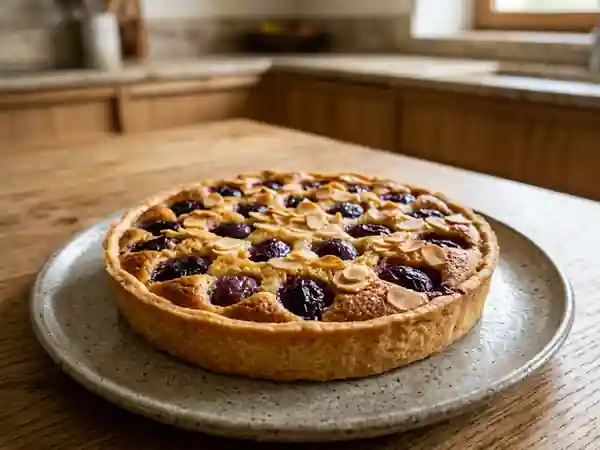 Tarte fondante raisin et crème d'amande - Photo de présentation