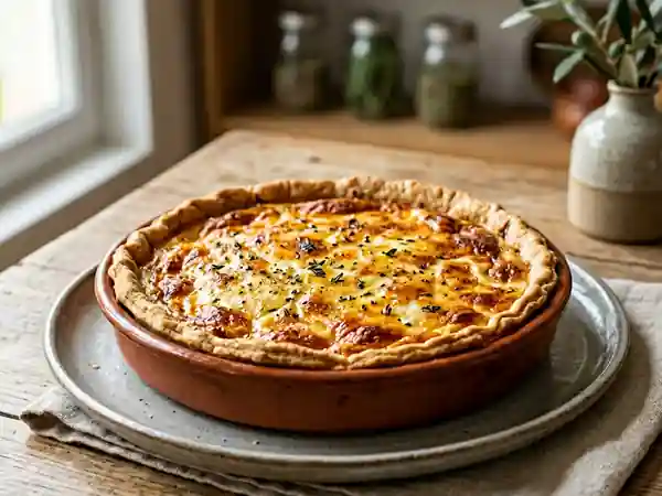 Tarte fondante au trio de fromages - Photo de présentation