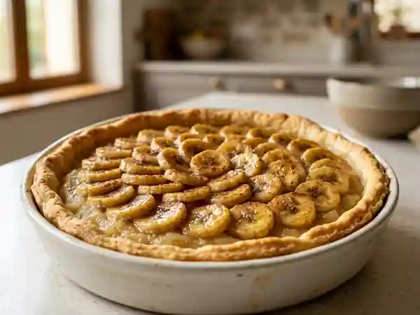 Tarte Fondante Banane, Pomme et Cannelle - Photo de présentation