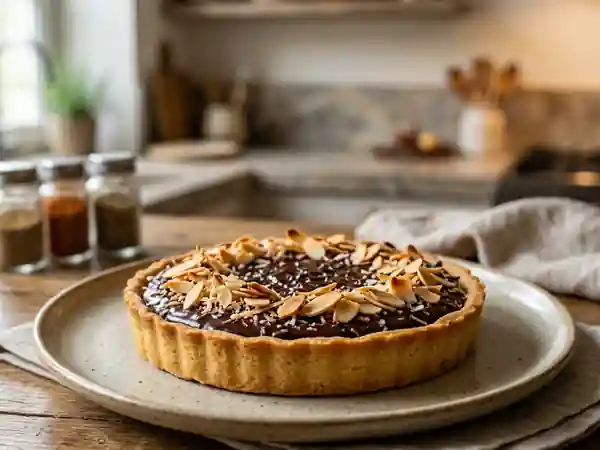 Tarte Fondante Choco-Coco aux Amandes Grillées - Photo de présentation