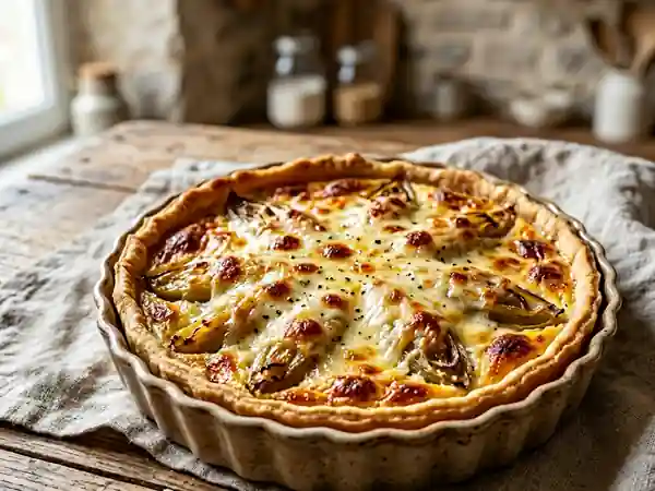 Tarte fondante endives confites et munster - Photo de présentation