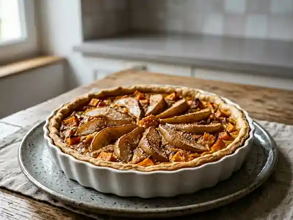 Tarte poire-potimarron fondante et épicée - Photo de présentation