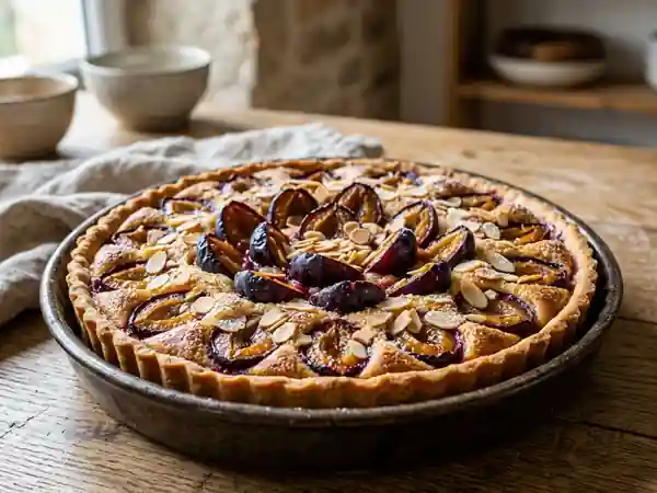 Tarte fondante quetsches et amandine - Photo de présentation