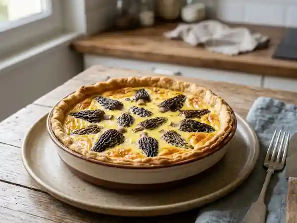 Tarte Fondante Ricotta et Morilles des Bois - Photo de présentation