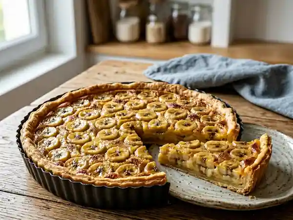 Tarte Banane Flambée au Rhum Ambré - Photo de présentation
