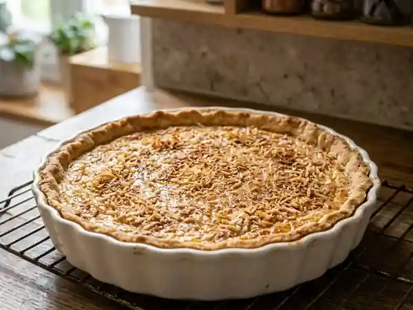 Tarte gourmande à la noix de coco et aux épices douces - Photo de présentation