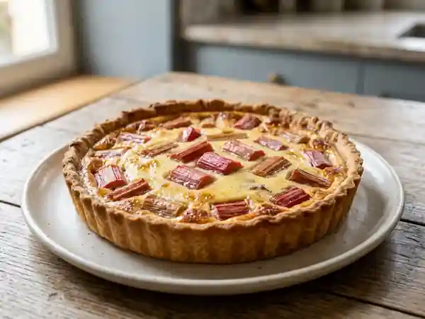 Tarte gourmande à la rhubarbe : recette facile et surprenante - Photo de présentation
