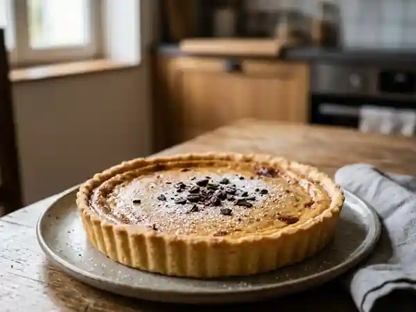 Tarte gourmande à la ricotta et au café - Photo de présentation