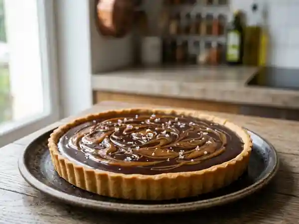 Tarte Ganache Chocolat et Caramel Fondant - Photo de présentation