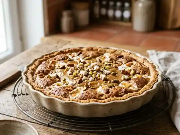Tarte fondante au nougat blanc - Photo de présentation