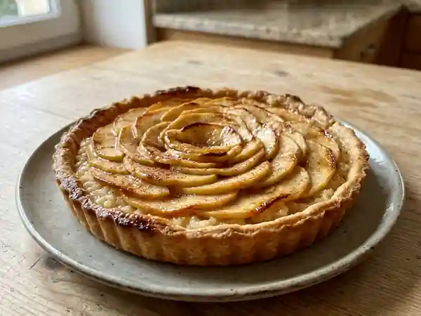 Tarte gourmande au riz et pommes fondantes - Photo de présentation
