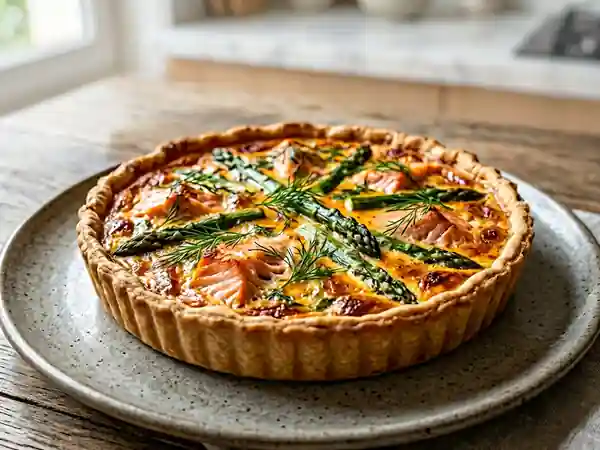Tarte au saumon fumé et bisque de homard - Photo de présentation