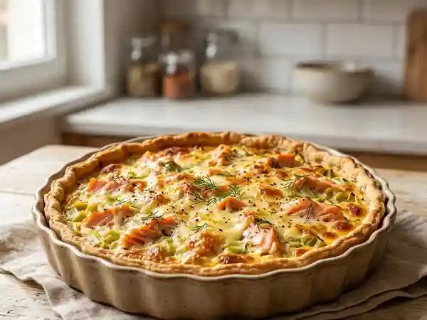 Tarte Onctueuse Saumon Fumé et Poireaux - Photo de présentation