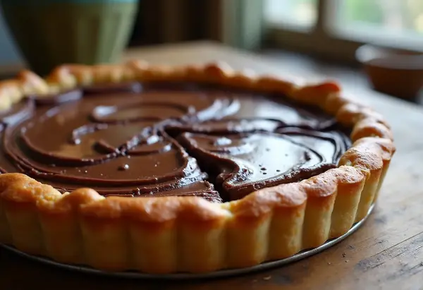 Tarte gourmande aux deux chocolats fondants