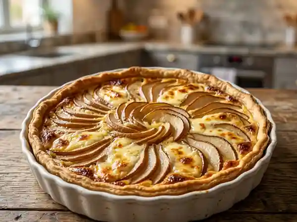Tarte aux poires et Chaource fondant - Photo de présentation