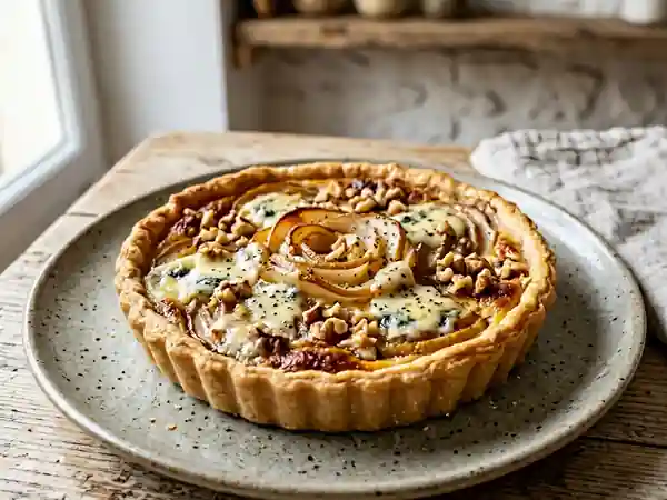 Tarte gourmande aux poires et roquefort - Photo de présentation