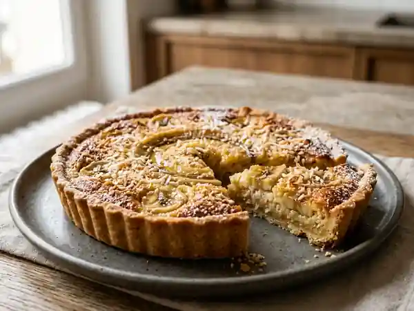 Tarte gourmande banane et noix de coco - Photo de présentation