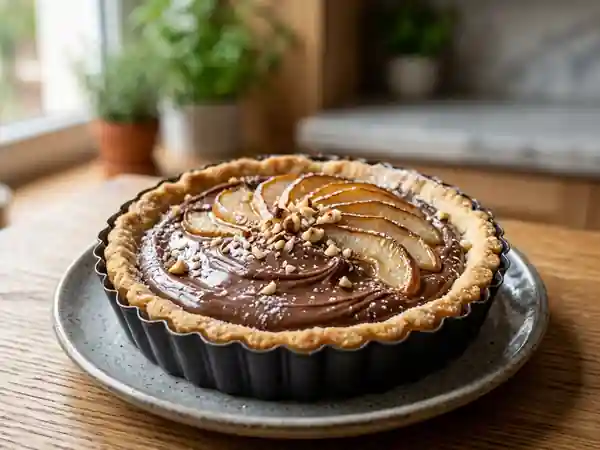 Tarte Poire Nutella Fondante - Photo de présentation