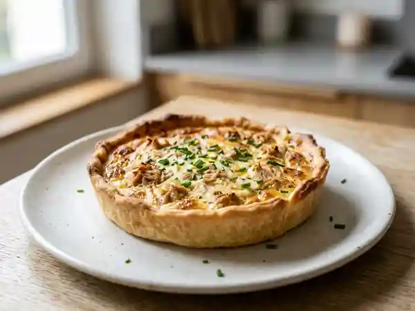 Tarte au thon fondante et ciboulette - Photo de présentation