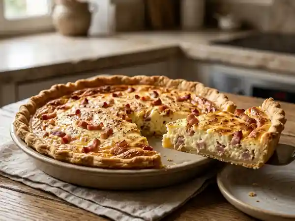 Tarte Lorraine Crémeuse aux Lardons - Photo de présentation