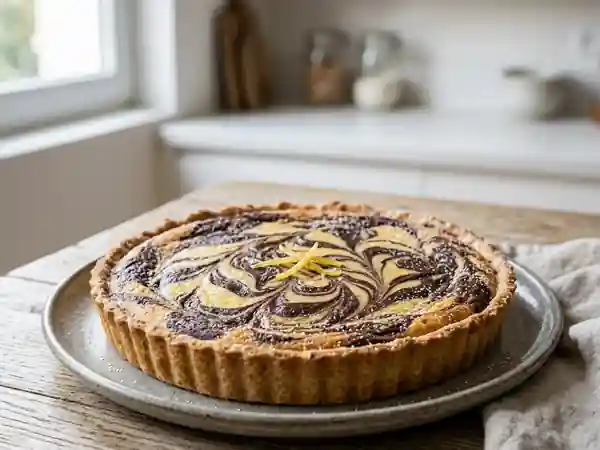 Tarte marbrée citron chocolat : dessert gourmand et facile - Photo de présentation