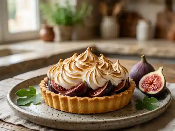 Tarte aux figues et meringue fondante - Photo de présentation