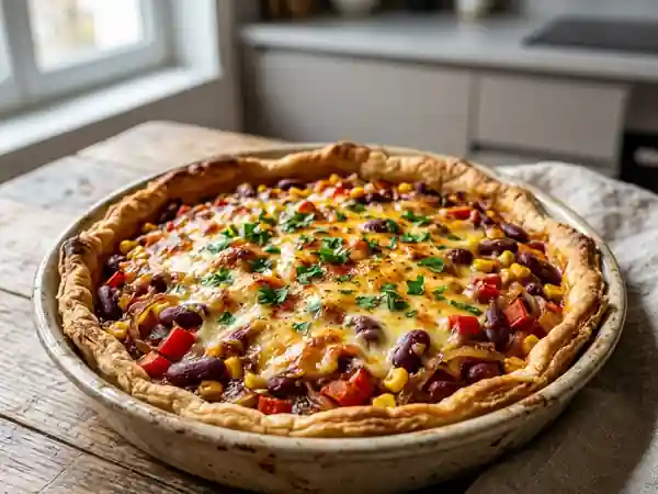 Tarte Mexicaine Savoureuse aux Légumes et Épices - Photo de présentation