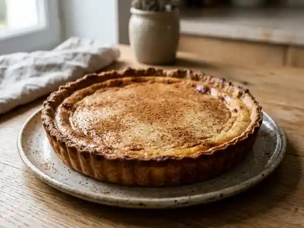 Tarte moelleuse au fromage blanc et cannelle, recette facile et gourmande - Photo de présentation