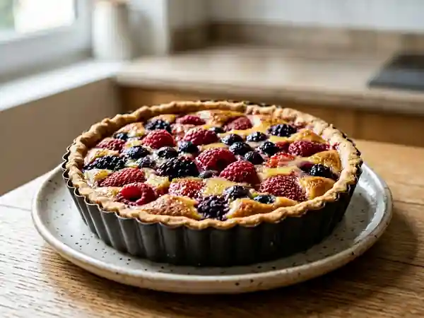 Tarte aux fruits rouges fondante et vanillée - Photo de présentation