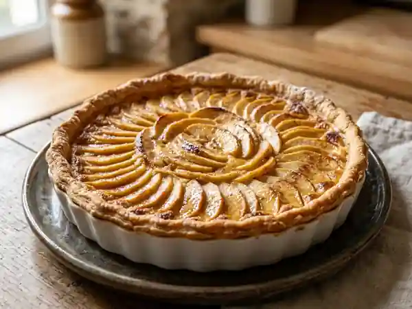 Tarte Normande Crémeuse et Caramélisée - Photo de présentation