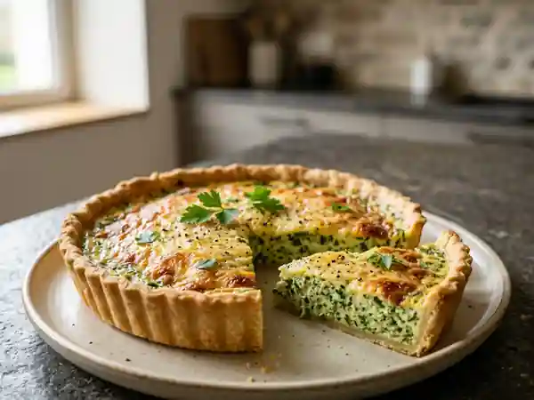 Tarte onctueuse à la crème de persil frais - Photo de présentation
