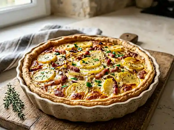 Tarte paysanne croustillante aux lardons - Photo de présentation
