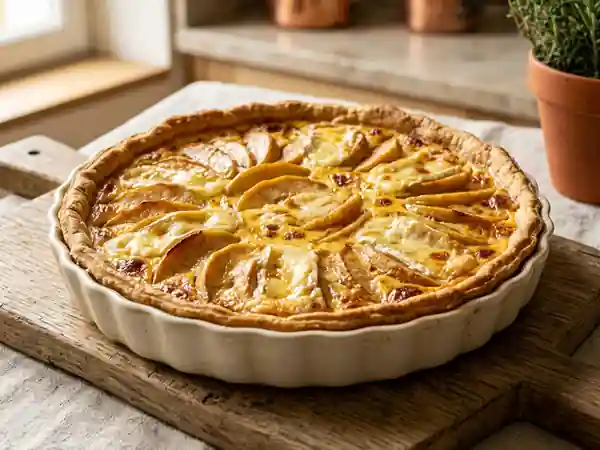 Tarte Pont-Audemer Fondante Camembert-Pomme - Photo de présentation