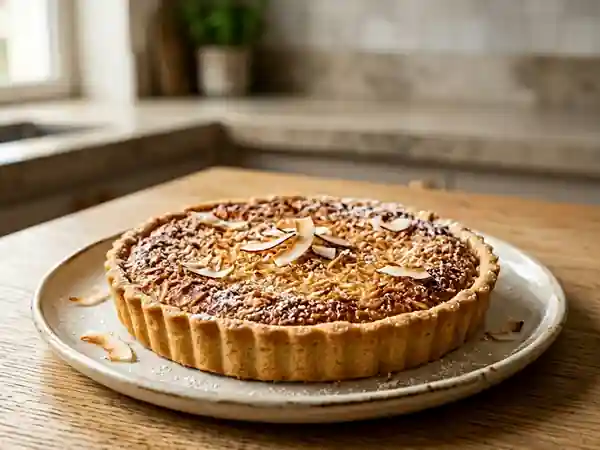 Tarte rapide à la noix de coco fondante et gourmande - Photo de présentation