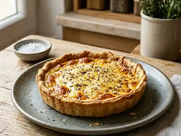 Tarte rapide au fromage et cumin : recette facile et savoureuse - Photo de présentation