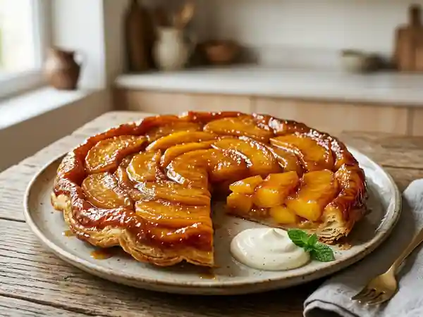 Tatin fondante à la mangue vanillée - Photo de présentation