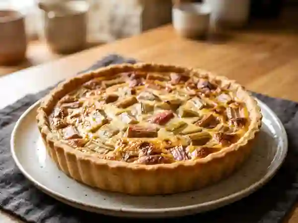 Tarte Rhubarbe Fondante et Vanillée - Photo de présentation