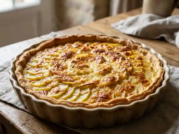 Tarte rustique aux pommes de terre fondantes et Comté - Photo de présentation