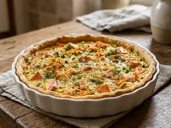 Tarte Fondante Saumon et Courgettes - Photo de présentation