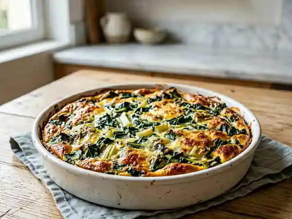 Tarte sans pâte aux blettes : recette facile et savoureuse - Photo de présentation