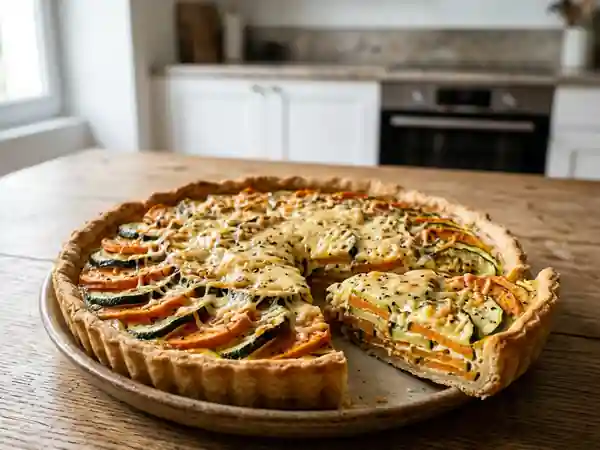Tarte fondante courgette et patate douce - Photo de présentation