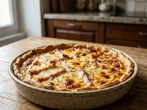 Tarte fondante raclette et jambon - Photo de présentation