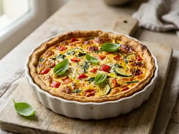 Tarte fondante ricotta et légumes du soleil - Photo de présentation