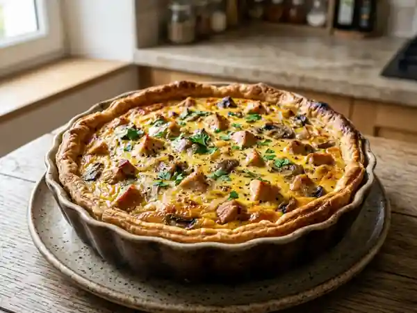 Tarte Fondante Volaille et Champignons - Photo de présentation