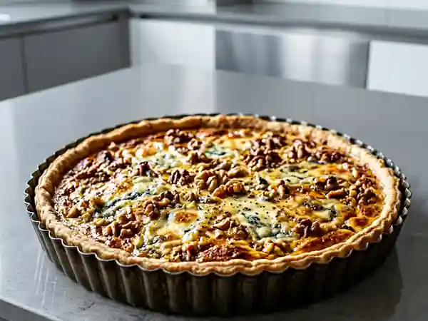 Tarte Fondante au Bleu d'Auvergne et Noix - Photo de présentation
