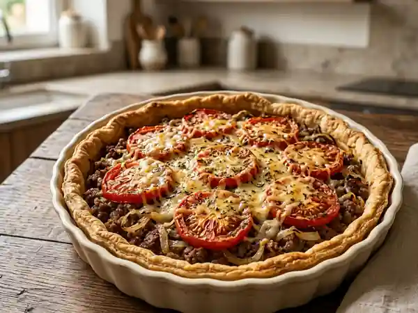 Tarte Croustillante Bœuf et Tomates Rôties - Photo de présentation