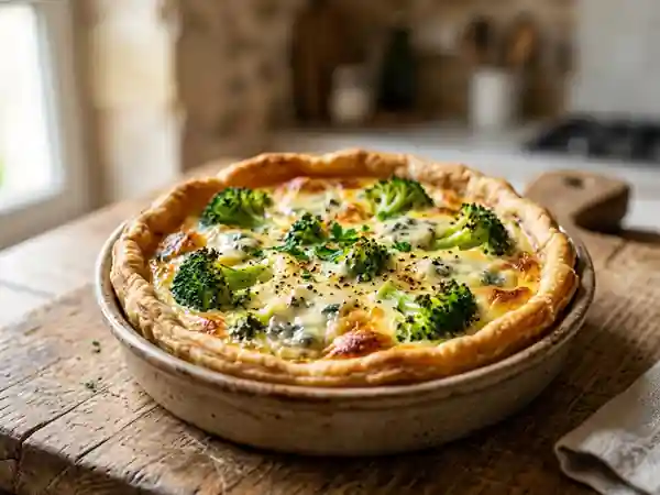 Tarte savoureuse au brocoli et roquefort - Photo de présentation
