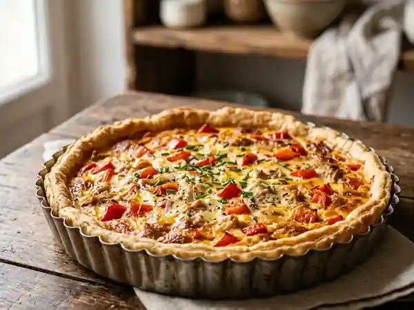 Tarte fondante thon et poivrons grillés - Photo de présentation