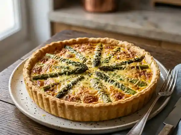 Tarte savoureuse aux asperges façon Brighton - Photo de présentation